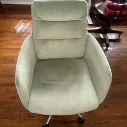 Mint Green Suede Computer Chair