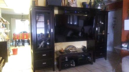 Cappuccino wall tv armoire