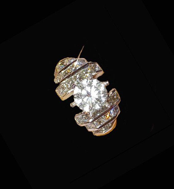 4.50 carat platinum diamond engagement ring new