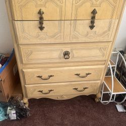 5Drawer Vintage Style Tall Dresser