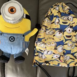 Minions Plushy And String Bag