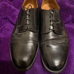 COLE HAAN Mens US Size 9.Oxford Black Leather Shoes Lenox Hill Cap Ox