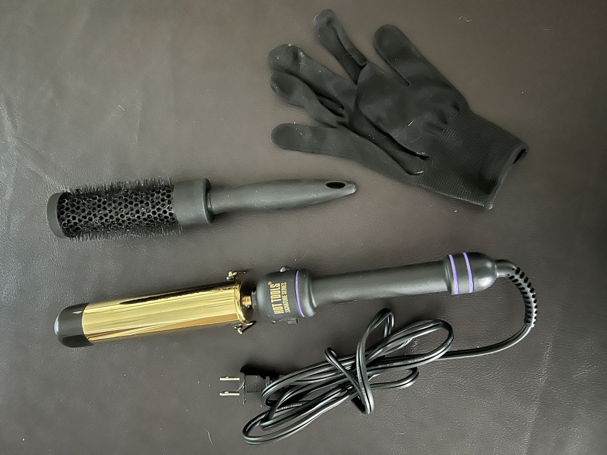 Hot Tools Curler, Heat glove and Brush set