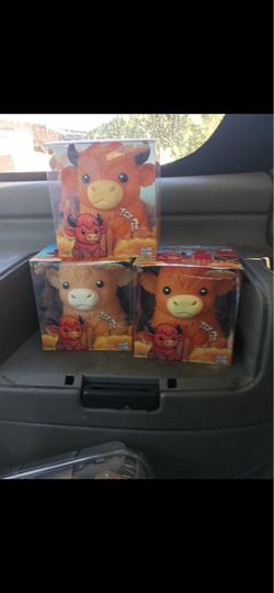 Highland Cow Plush Stuffed Animal Toy – Lot of 3