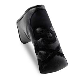 Black Skull and Bones Golf Blade Putter Headcover Scottie Cameron Ping Titleist