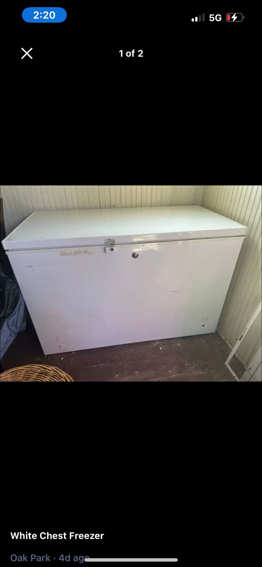 White Deep Freezer Great Condition !!! Great Deal !!!
