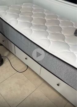 Twin mattress and bed frame