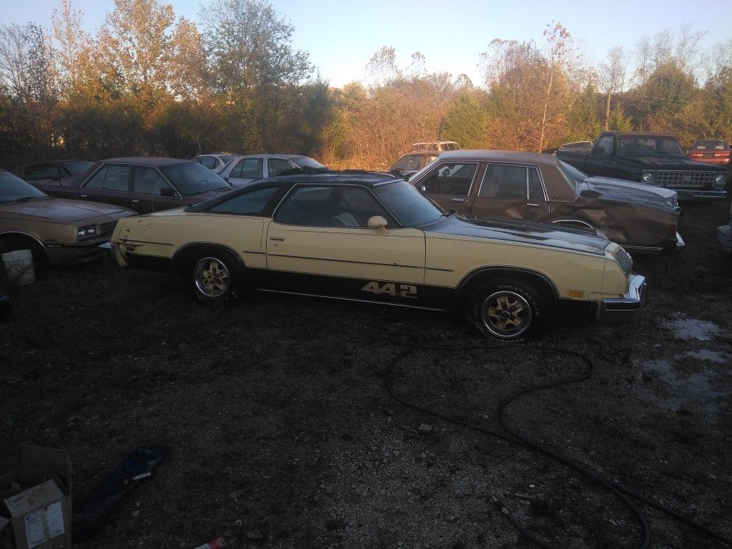 76 Olds Cutlass 442 Big Engine Yellow With Black Interior And Symbols