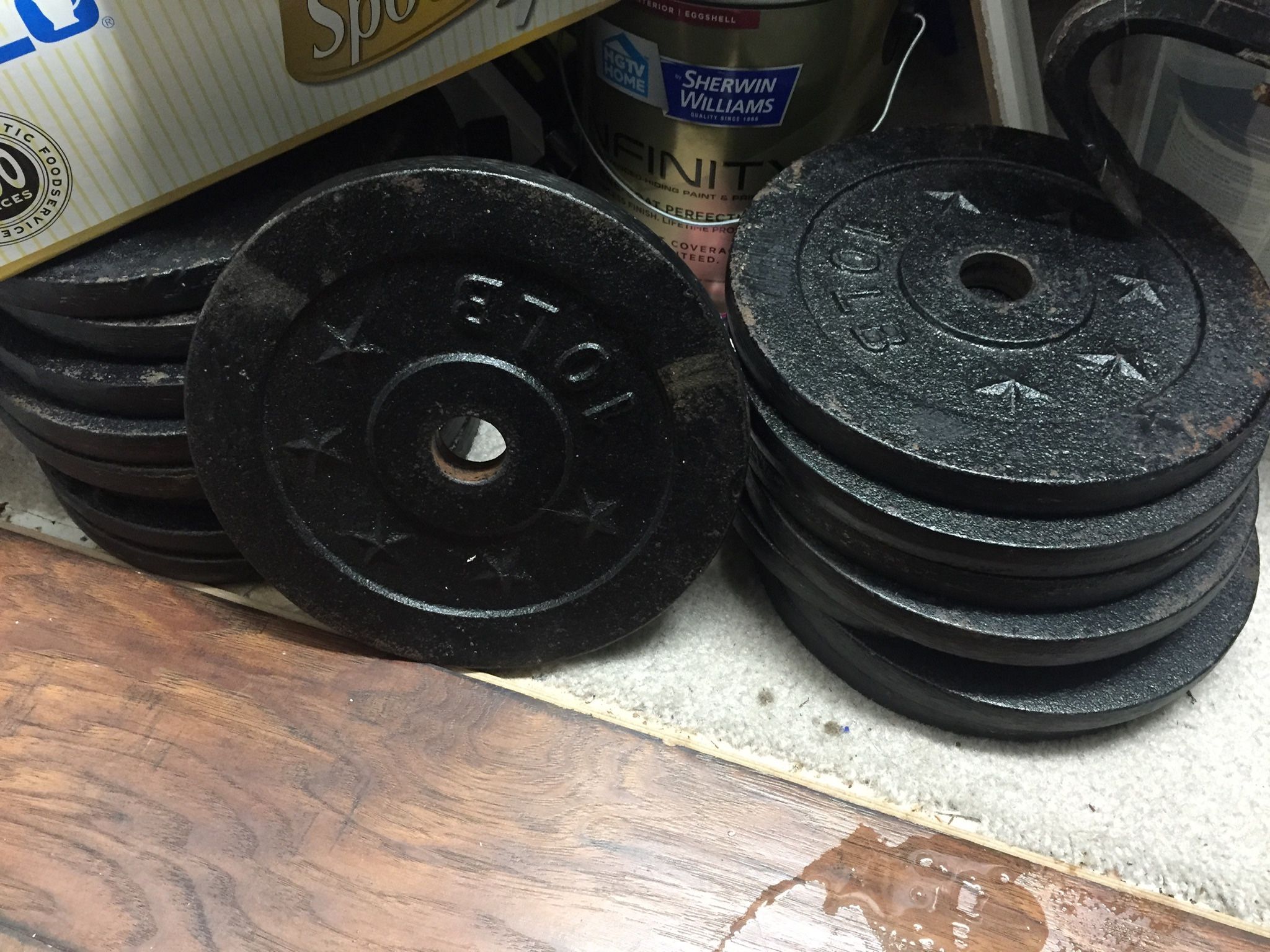 Weights dumbbell dumb bell 16 plates 10lbs each