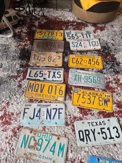 License plates 25 each