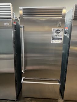 HESTAN 36”WIDE BUILT IN STAINLESS STEEL BOTTOM FREEZER
