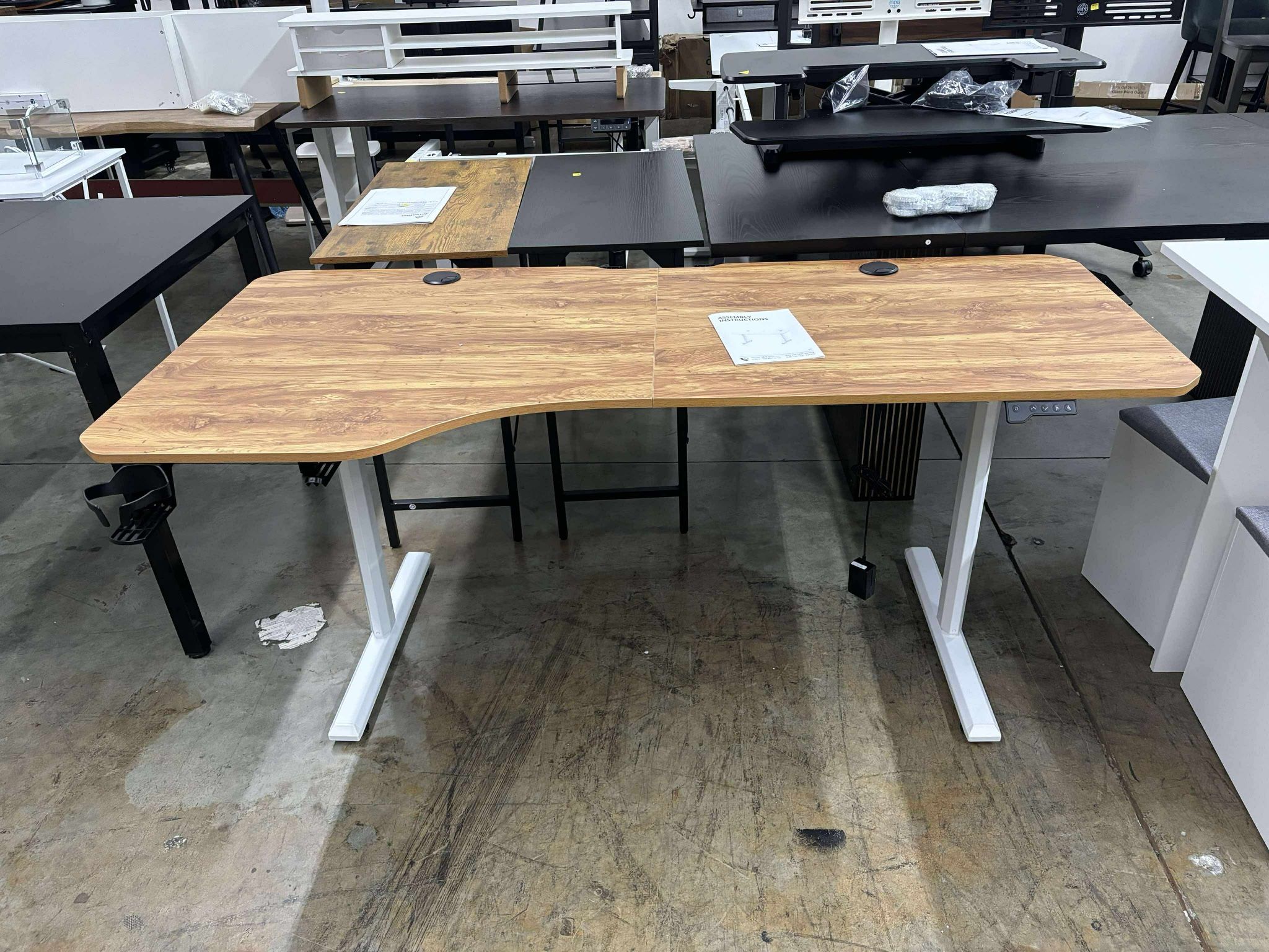 Electric Standing Desk, 63 x 24 Inches Height Adjustable Desk, Ergonomic Home Office Computer