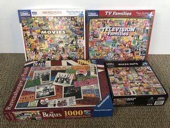 4 - 1,000 Piece Vintage Puzzles