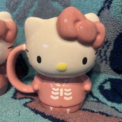 Hello Kitty Pink Skeleton Mug