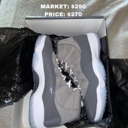Jordan 11 Cool Grey Sz 9.5 