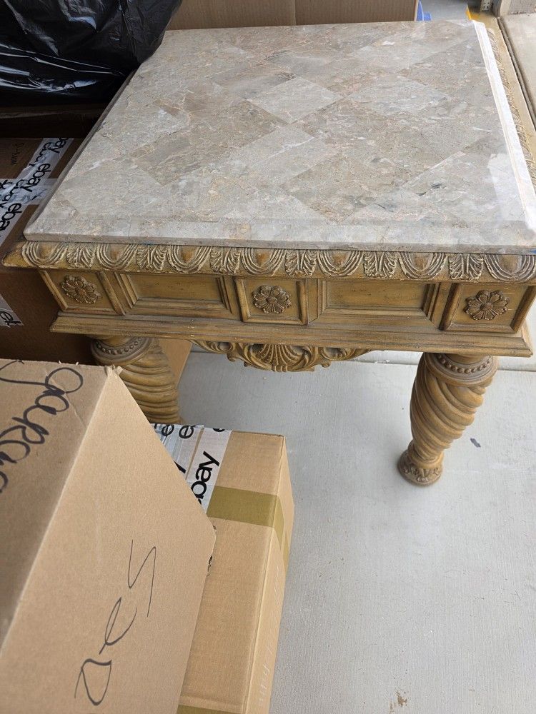 MARBLE TOP END TABLE FREE