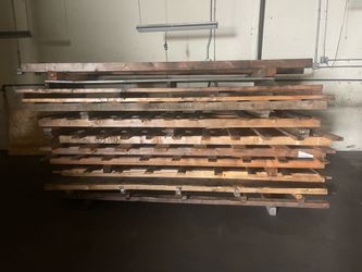Large strong 10’ long wooden pallets