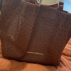 Authentic Dooney & Burke Cognac Ostrich 