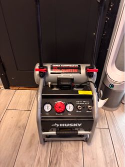4.5 Gal. 175 PSI Portable Electric Oil-Free Quiet Twin Stack Jobsite Air Compressor w/Rubber Wheels and 2-Quick Couplers