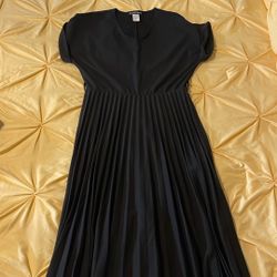 Black Pleated Women’s Work Dress