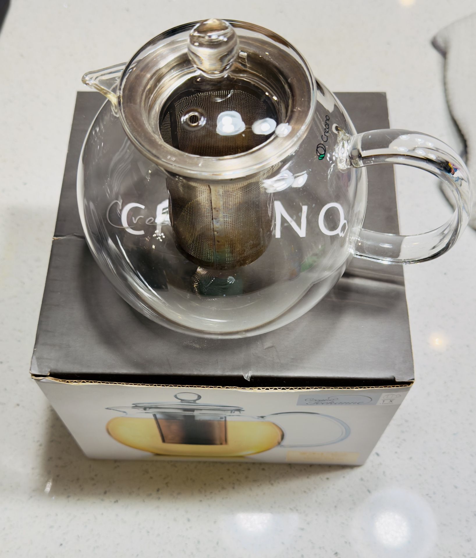 Creano Tea Glass With Infuser. Moving Sale!!!