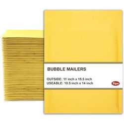11x15.5" Bubble Mailers (35 Quantity) 