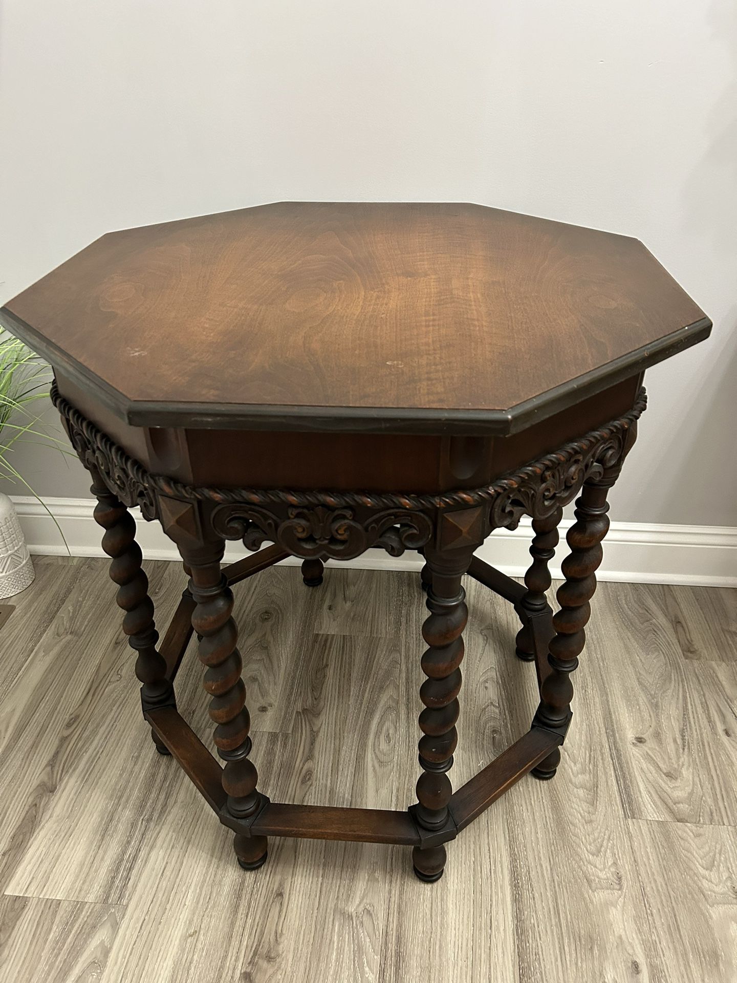 Antique Octagon Parlor Table 