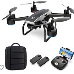 DEERC D50 Drone with Camera for Adults 2K Ultra HD FPV Live Video Wide Angle, Altitude Hold, Headless Mode, Gesture Selfie, Waypoints Functions RC Qua