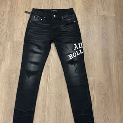AMIRI Hollywood Black Distressed Jeans