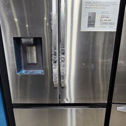 SAMSUNG 4 DOOR FRENCH DOOR REFRIGERATOR WITH ICE MAKER WITH 1 YEAR WARRANTY/1 AÑO DE GARANTIA POR ESCRITO 
