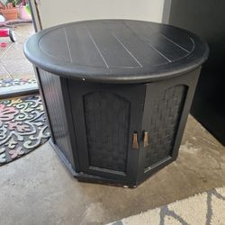 Hexagonal Drum Coffee Side Table 