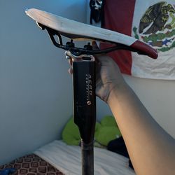 aero composite carbon seatpost & fizik seat
