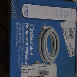 Smart Choice 6' Stainless Steel Refrigerator Water Line Kit Hose Universal NEW