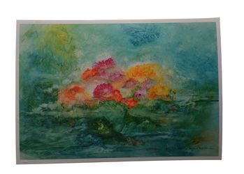 Floral Reflections, Giclee On Canvas by Kamran Khavarani