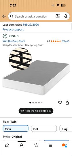 Twin box spring