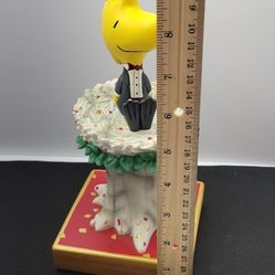Rare Woodstock Peanuts mini statue Schultz  Santa Rosa Ca Snoopy