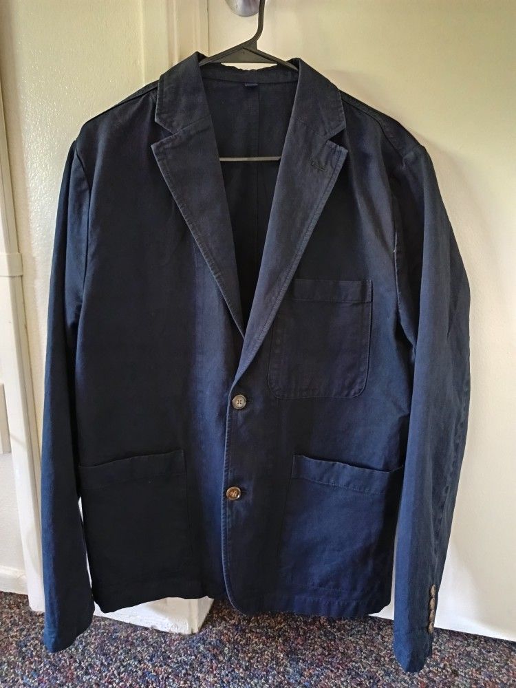Men’s Navy Chino Suit Jacket – Size 38 (AX270) – $40