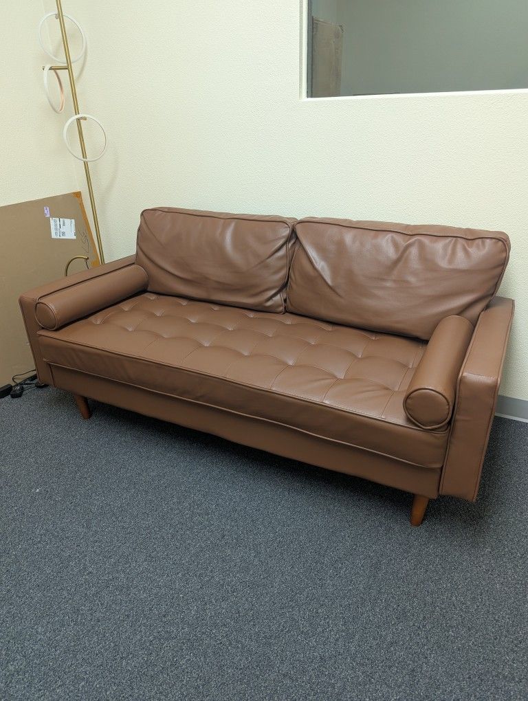 Faux Leather Couch