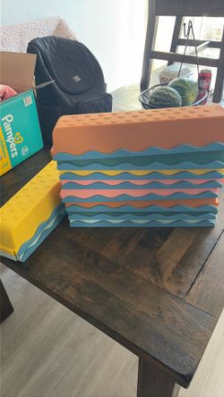 Kids gymnastics stepping bricks