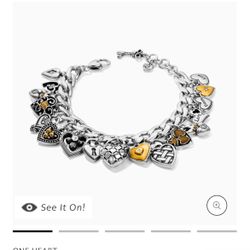 Brighton One Heart Charm Bracelet