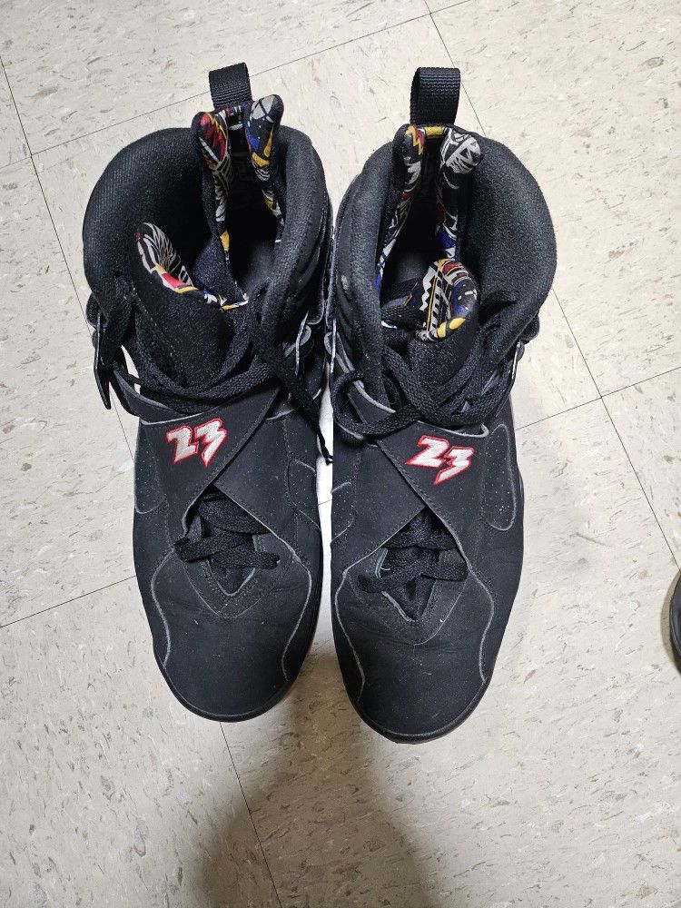 Air Jordan 8 Playoff 2013 Size 13 Used Rare Retro Authentic Black High MJ OG Nike.
