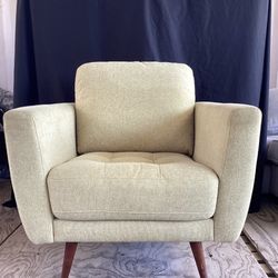 Mid-Century Spring Green Upholstery Side Chair