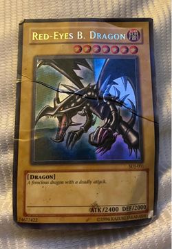 Blue eyes red dragon yu-gi-oh card