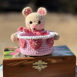 Handmade Bear Basket 