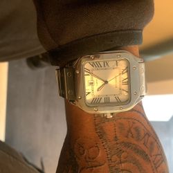 Plain Grey Cartier Watch