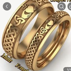 Celtic Rings 2, One Size 10 And One Size 11 