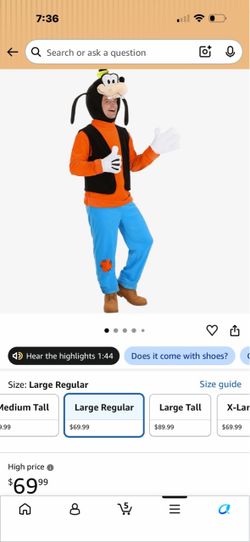 Men’s  goofy Halloween costume