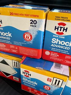 Swimming Pool Shock Advanced and Test Strips 1 Pound (Pack of 20)