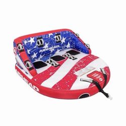 Airhead Super Mable 3 Rider Towable Tube Stars & Stripes Inflatable Boat Tube