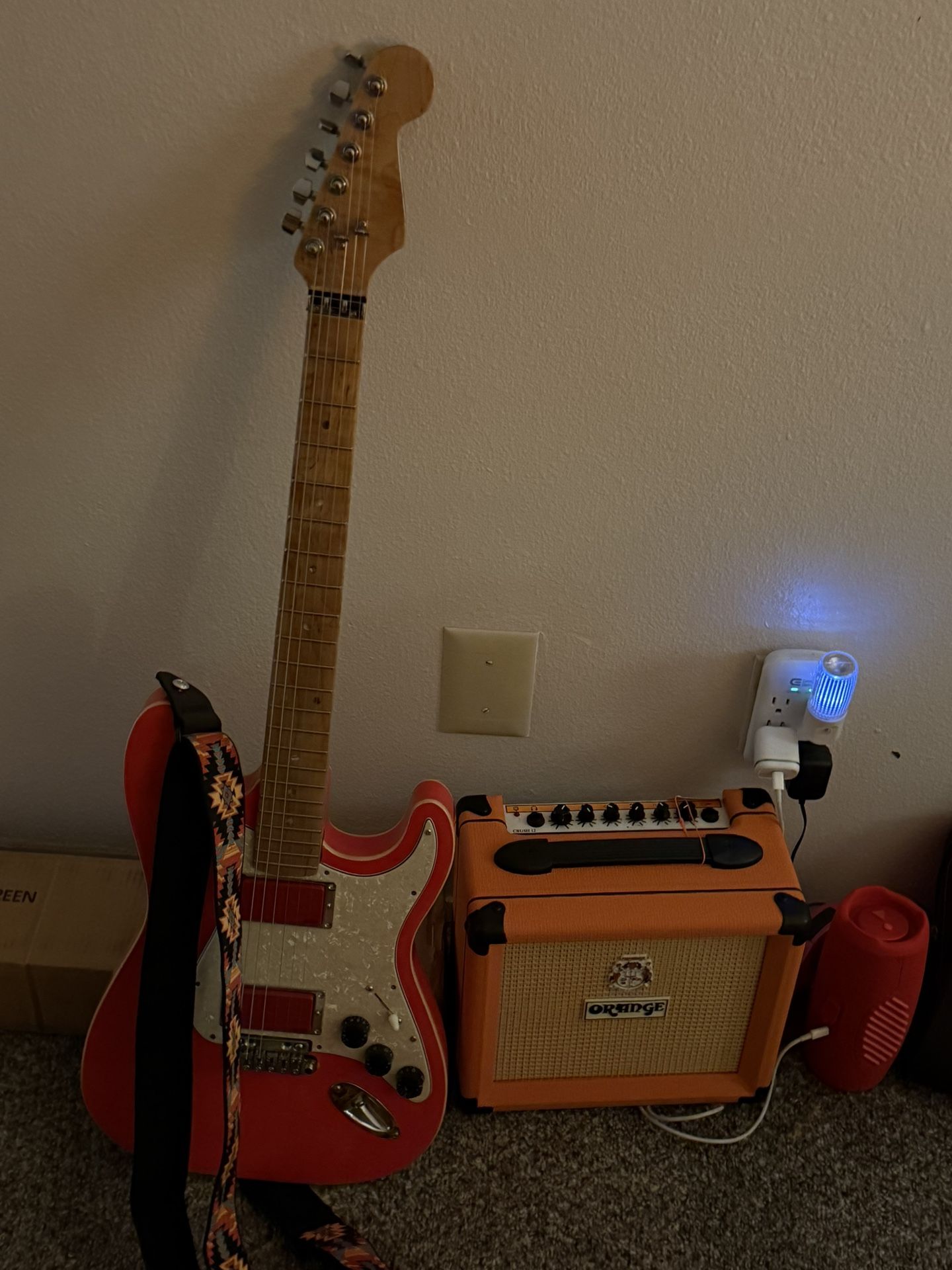 Electric Guitar And 12 (1X6) Watt Orange Amp